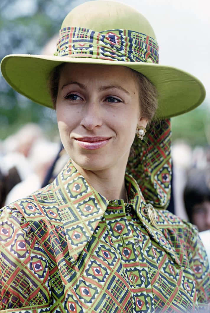 Princess Anne Wearing Matching Blouse And Hat Wallpaper