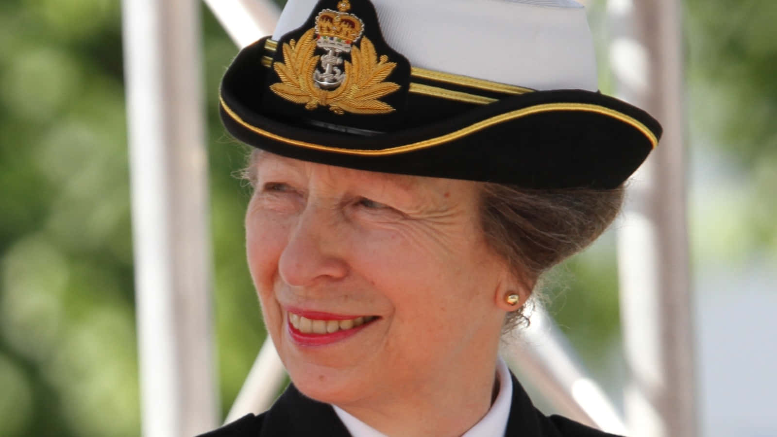 Princess Anne Donned in Royal Navy Cap Wallpaper