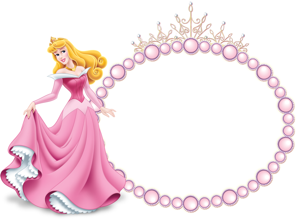 Princess Aurora Pink Dress Frame PNG