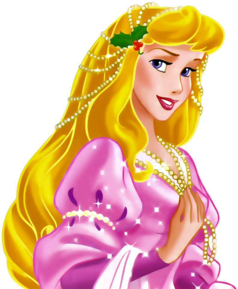 Princess Aurora Pink Dress Illustration PNG