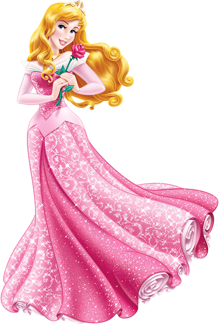 Princess Aurora Pink Dress Rose PNG
