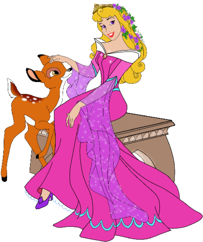Princess Auroraand Fawn Friendship PNG