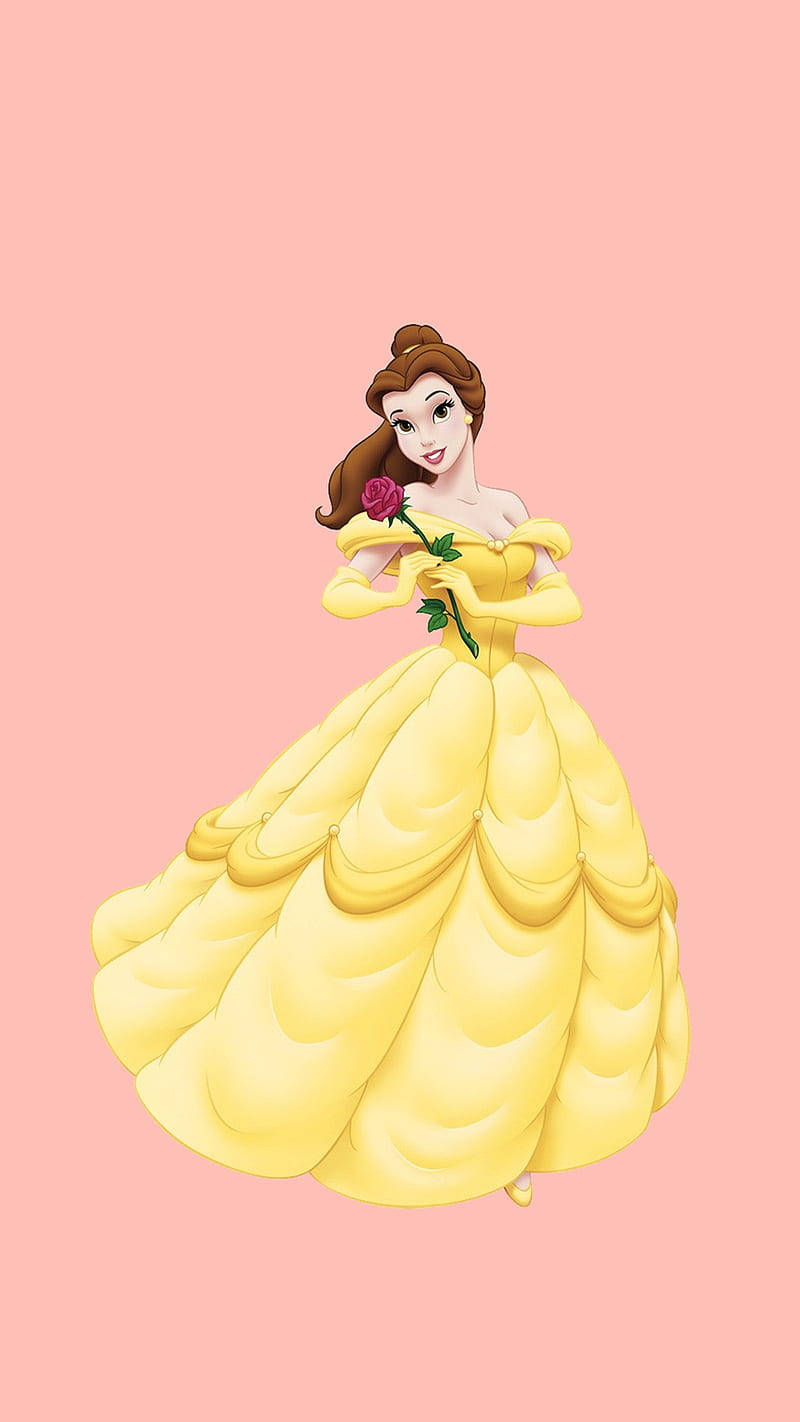 Princess Belle Pink Aesthetic Cartoon Disney