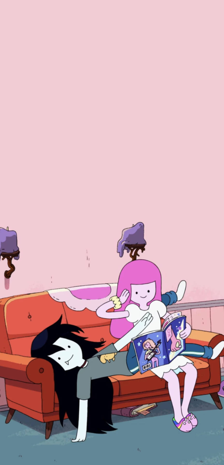 Princess Bubblegum And Marceline Slumber Party Wallpaper