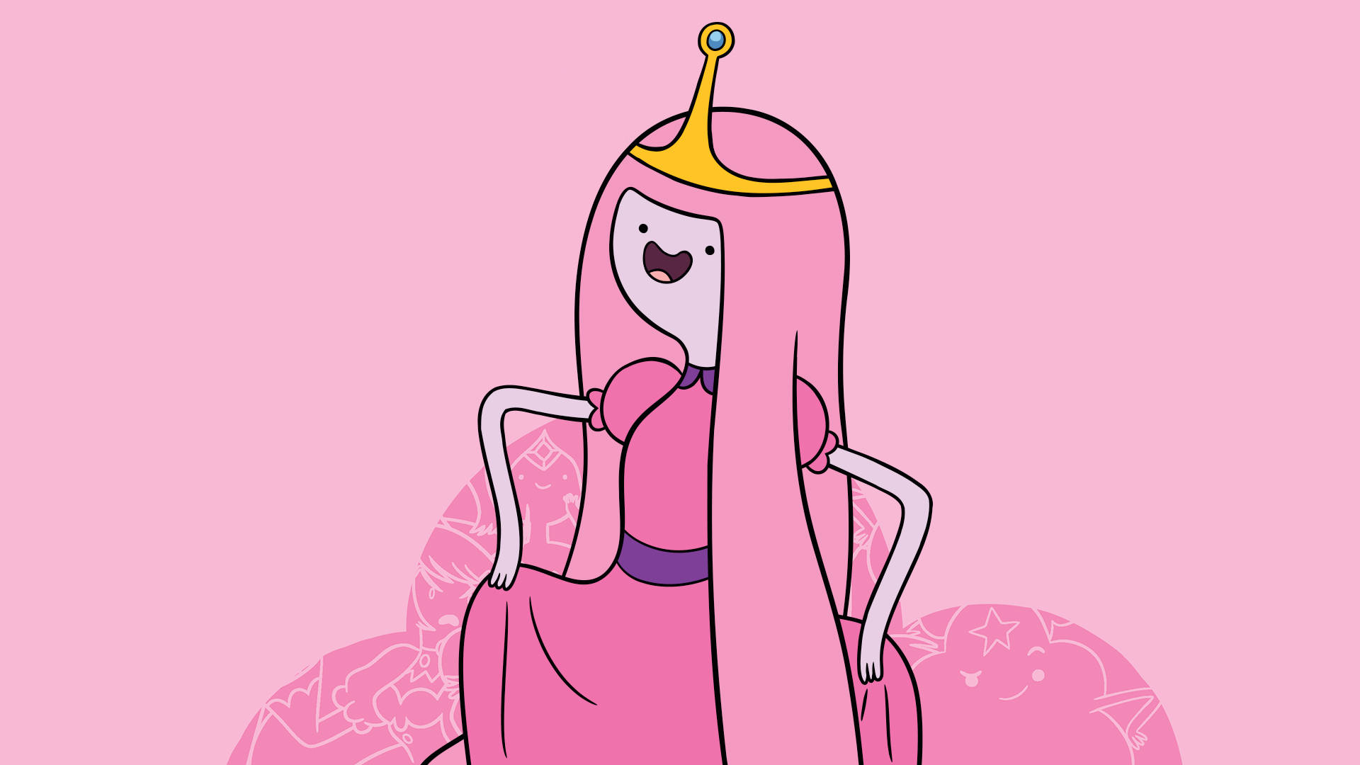 Prinsessanbubblegum Bebisrosa. Wallpaper