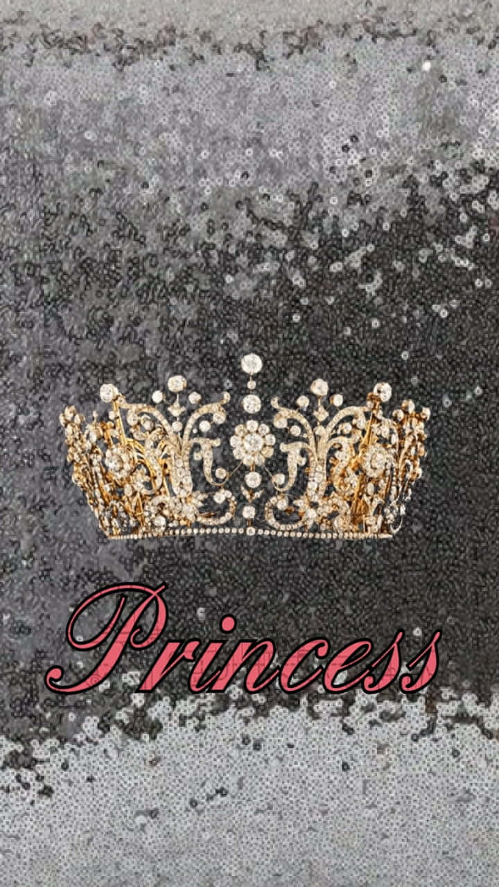 Princess Sequins On A Black Background Wallpaper