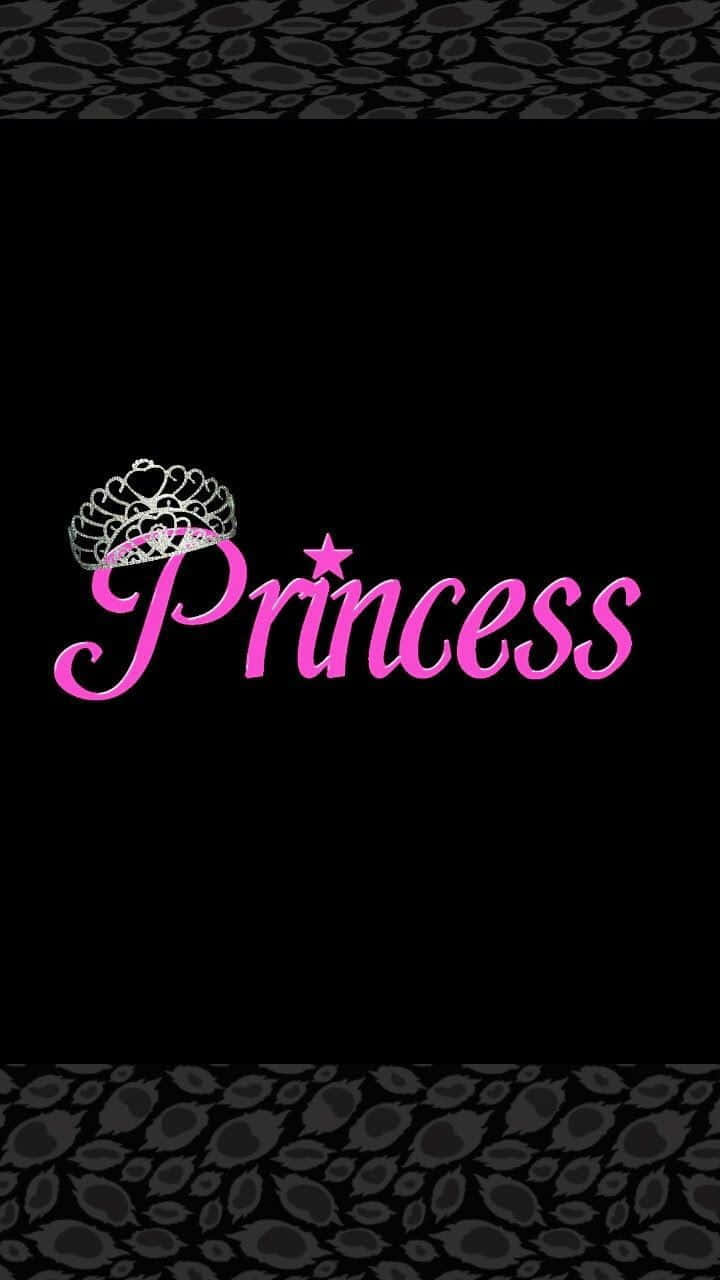 Princess Logo On Black Background Wallpaper