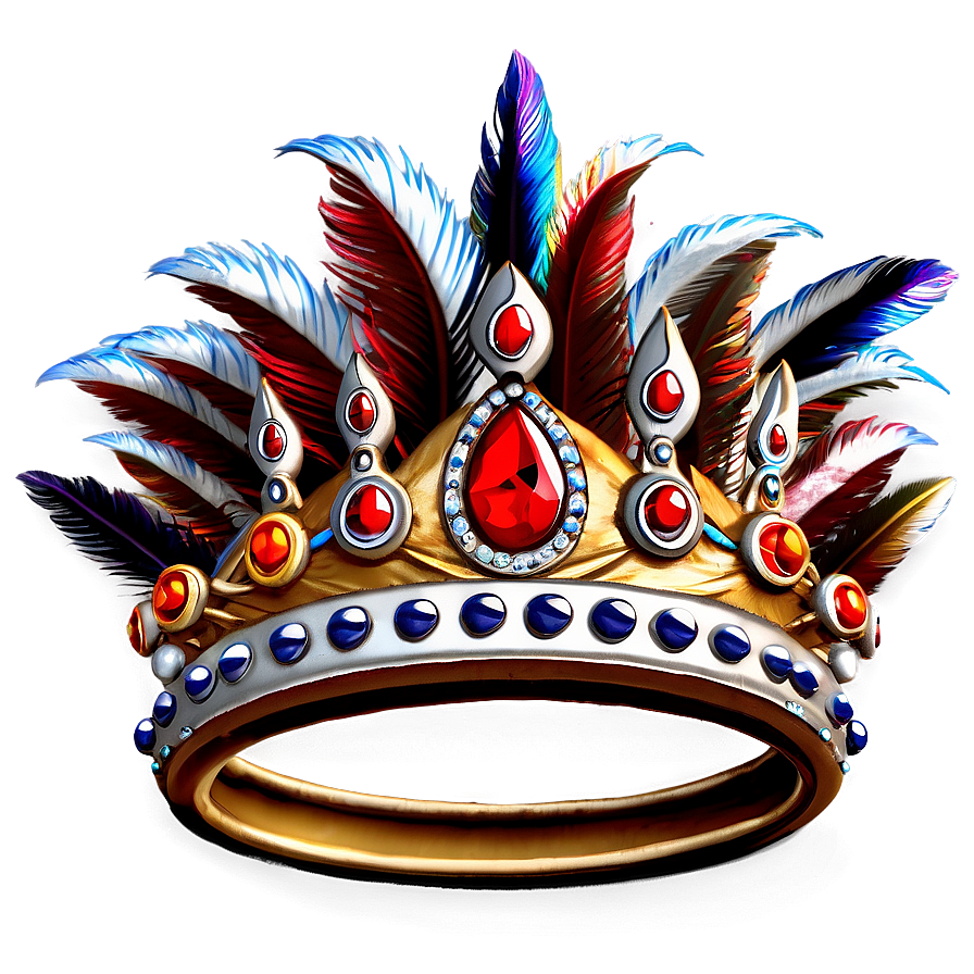 Princess Crown With Feathers Png 05252024 PNG