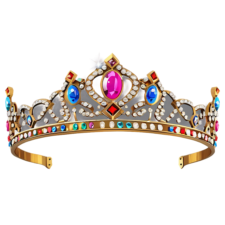 Princess Crown With Gems Png 05252024 PNG