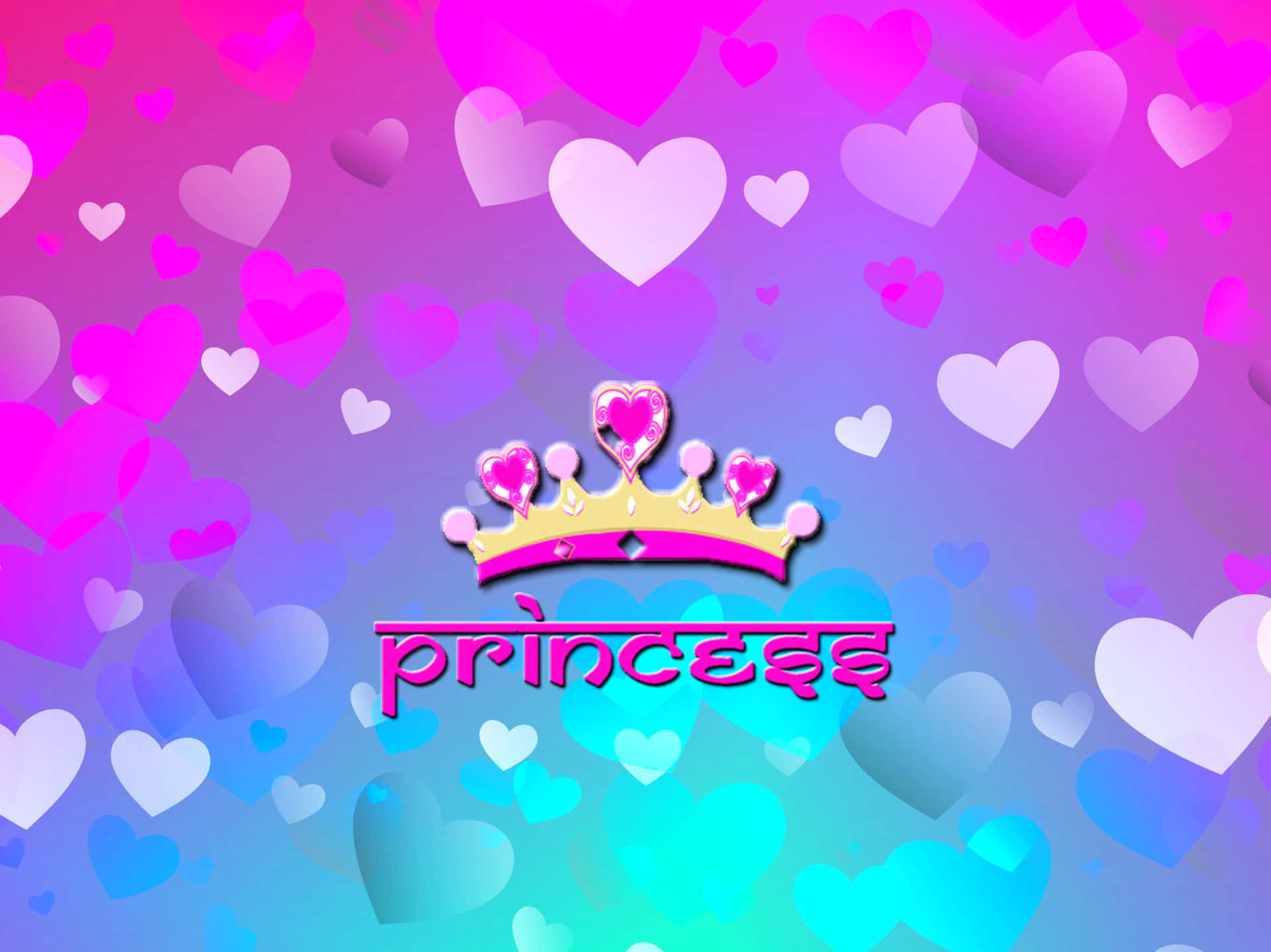 A beautiful princess crown adorned with colorful rhinestones. Wallpaper