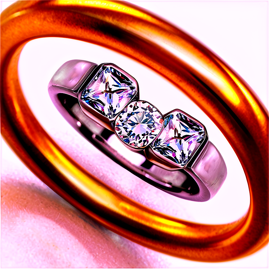 Princess Cut Rings Png 06122024 PNG