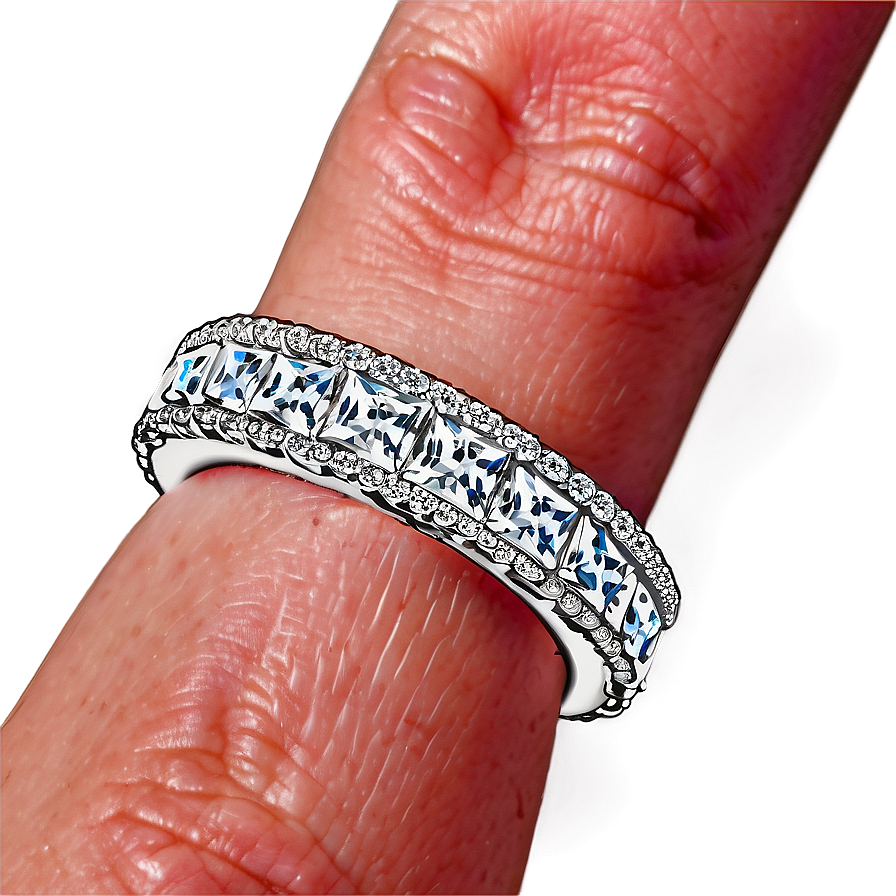 Princess Cut Rings Png 06122024 PNG