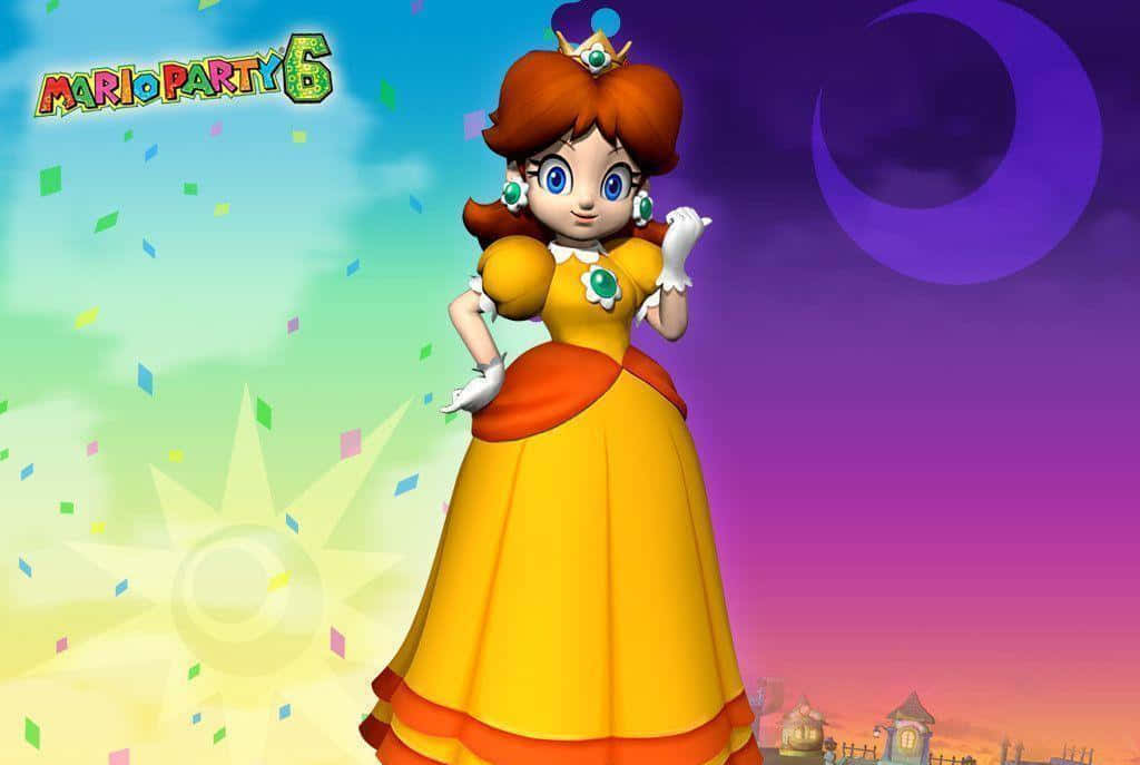 Radiant Princess Daisy in her royal outfit Wallpaper