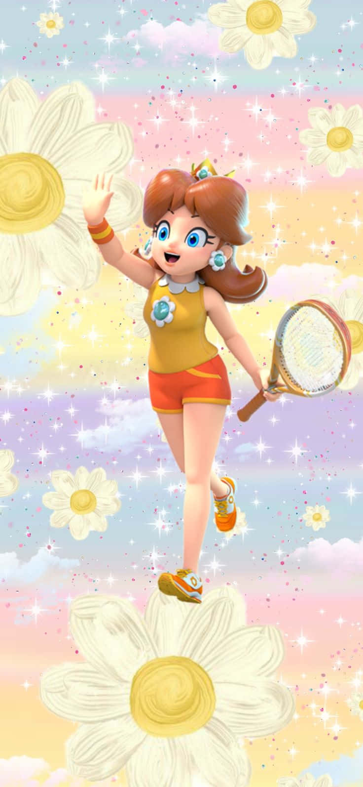 Radiant Princess Daisy with a confident smile Wallpaper