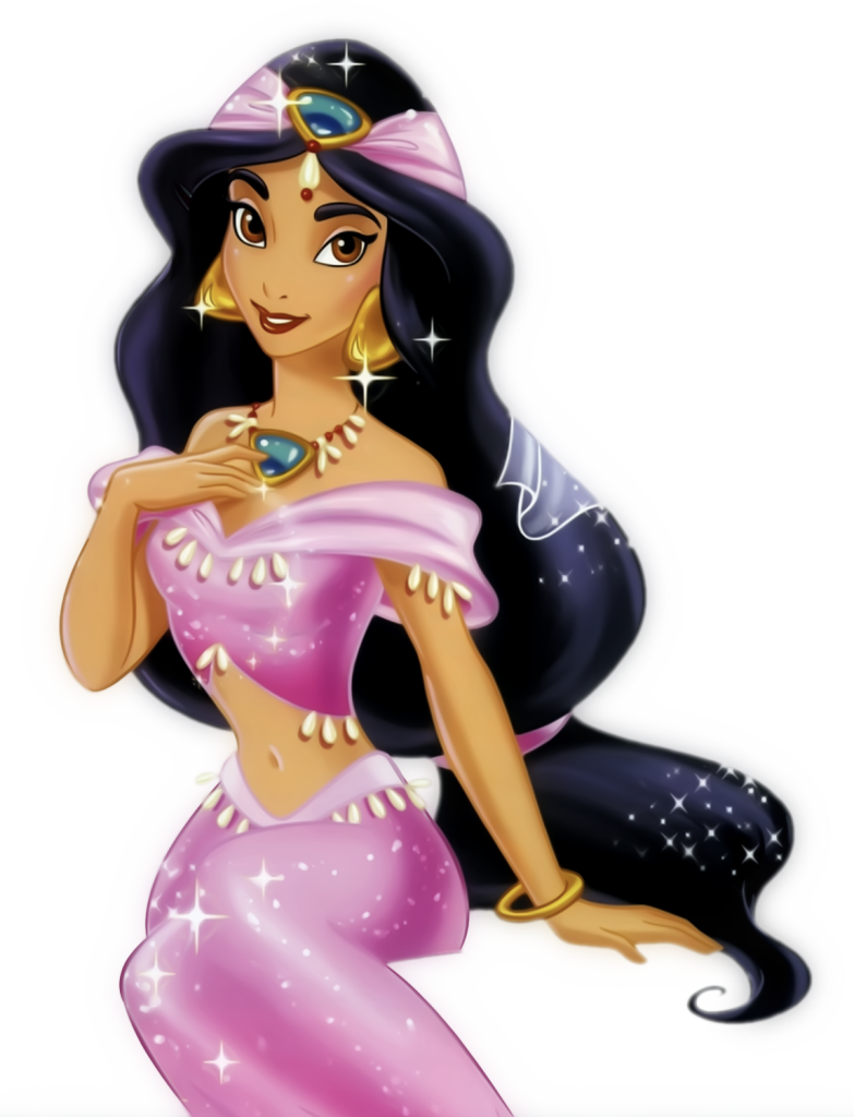 Princess Jasmine Pink Outfit Illustration PNG