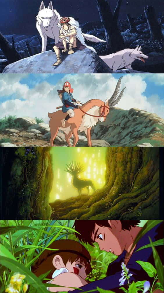 ”Ånden fra Naturen fundet i Studio Ghiblis Princes Mononoke” Wallpaper