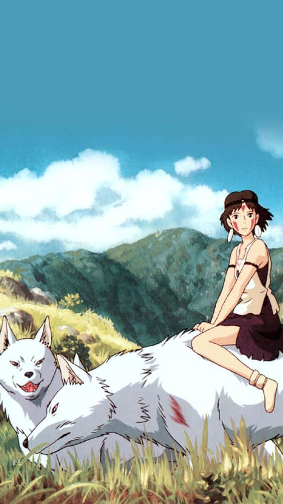 Den elskede klassiske Princess Mononoke fra hædret Studio Ghibli. Wallpaper
