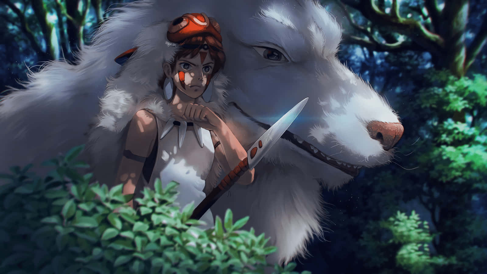 Ilcapolavoro Epico Di Fantasia, Principessa Mononoke Dello Studio Ghibli. Sfondo