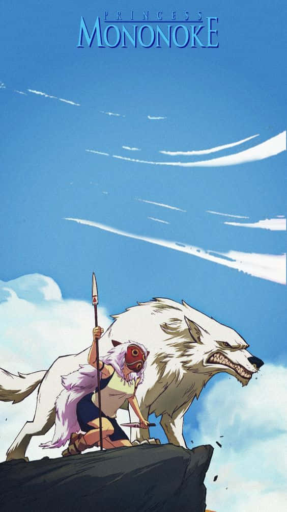 En scene fra det ikoniske Studio Ghibli-film, Prinsesse Mononoke Wallpaper