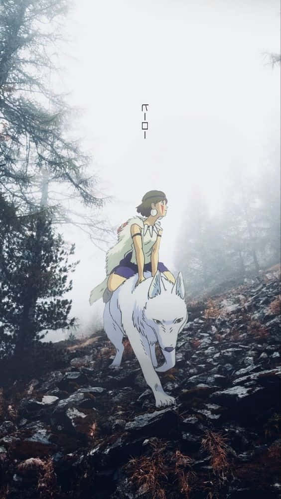 Den episke historie om dame Eboshi og folkene i Jernbyen kommer til live i Prinsesse Mononoke, et klassiske animationsfilm fra Studio Ghibli. Wallpaper