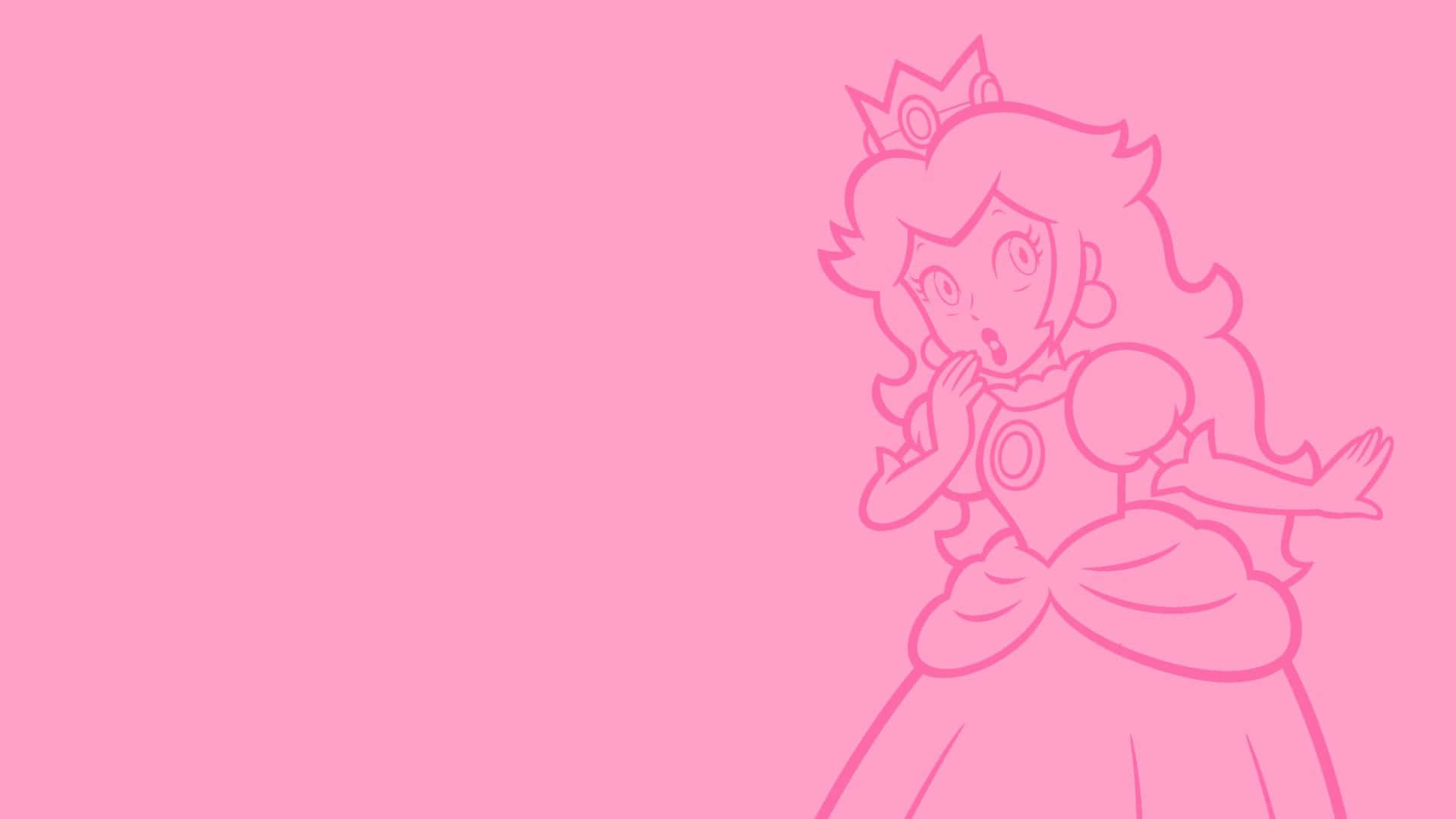 Celebrate the color and regal beauty of Princess Peach Wallpaper