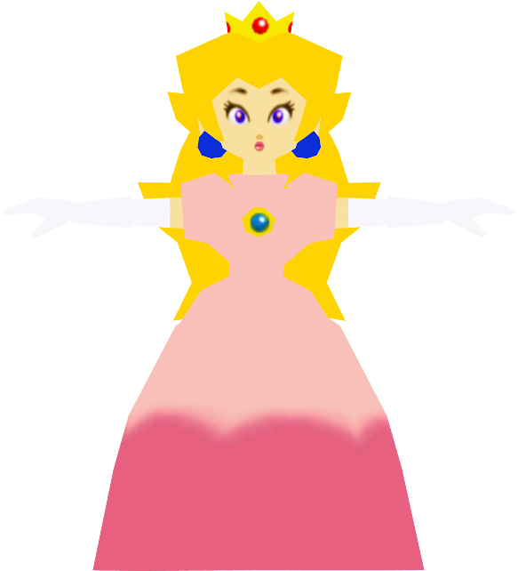Princess Peach Classic Pose PNG