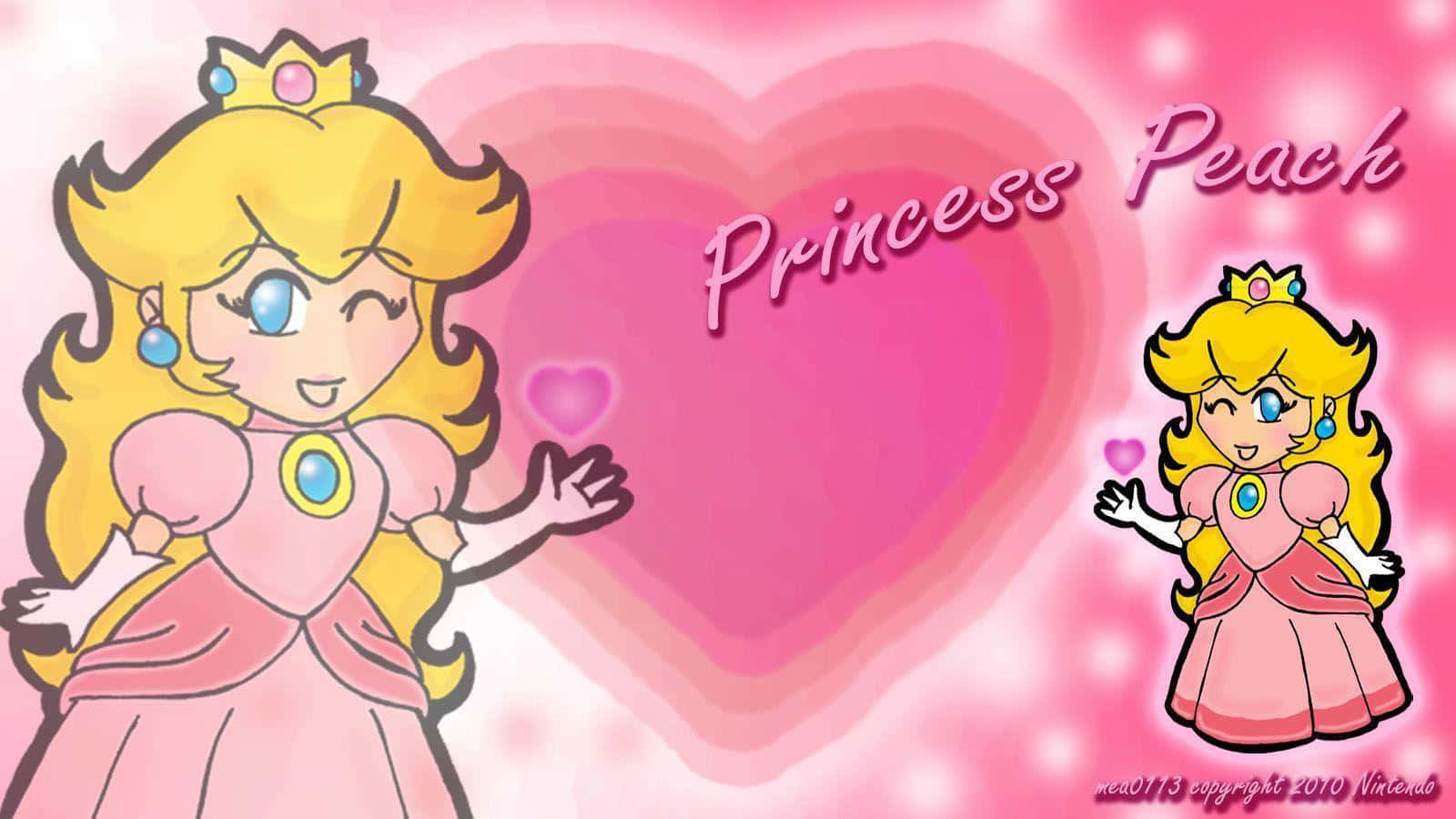 Princess Peach, the fearless leader of the Mushroom Kingdom Wallpaper