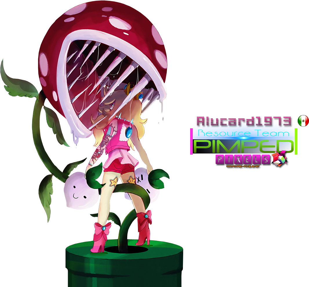 Princess Peach Piranha Plant Capture PNG