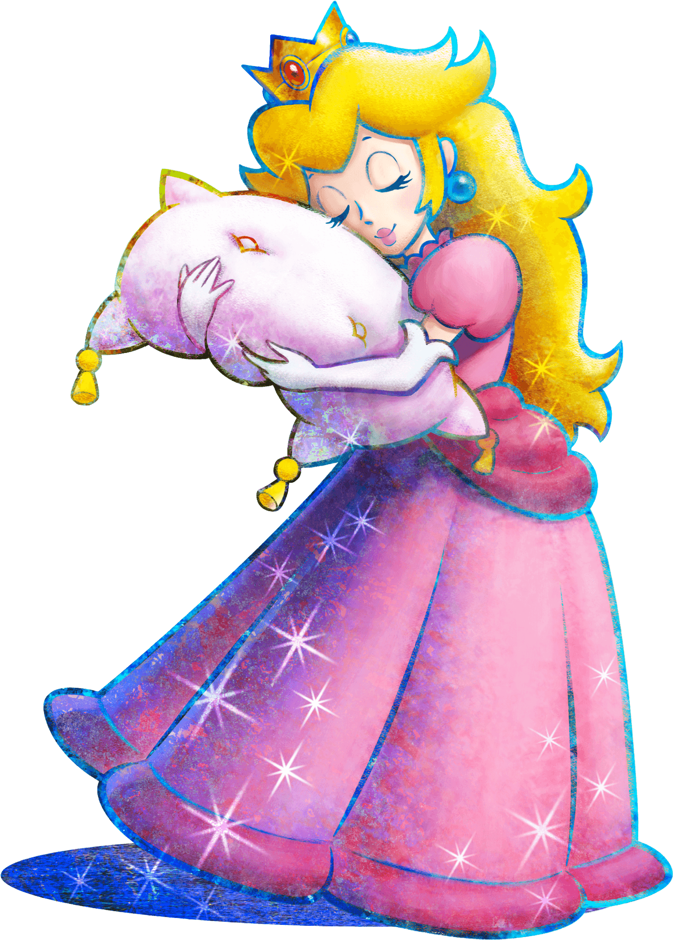 Princess Peachand Star Luma PNG