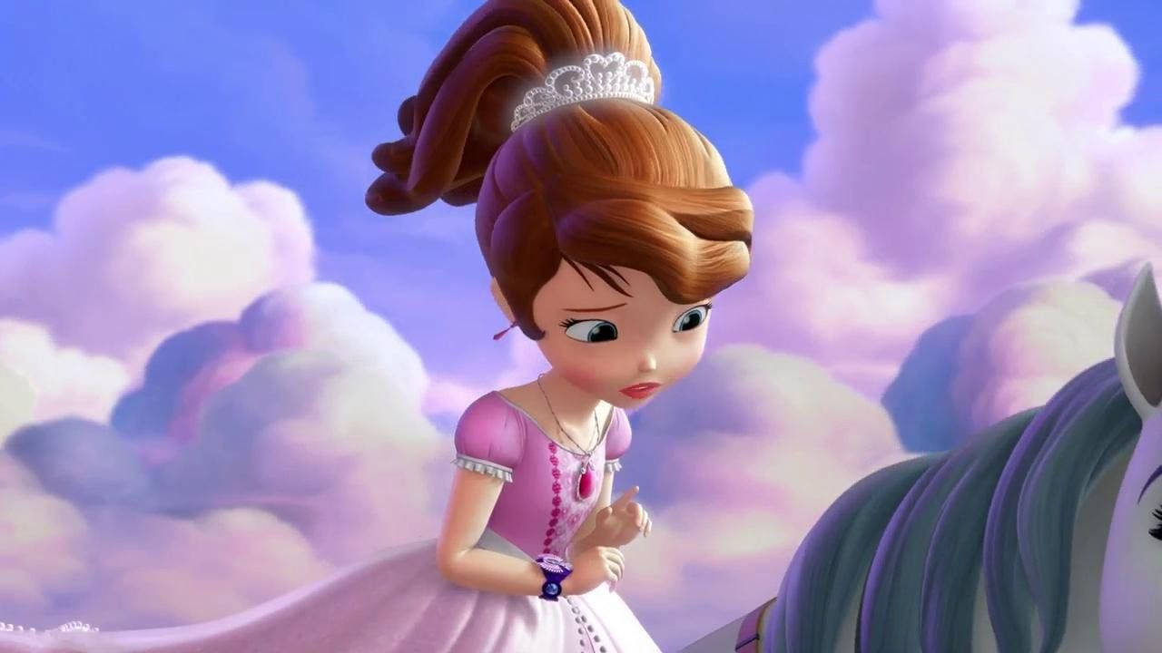 Princess Sofia And Pink Clouds Background