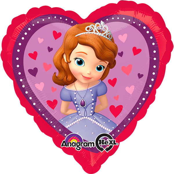 Princess Sofia Heart Balloon PNG