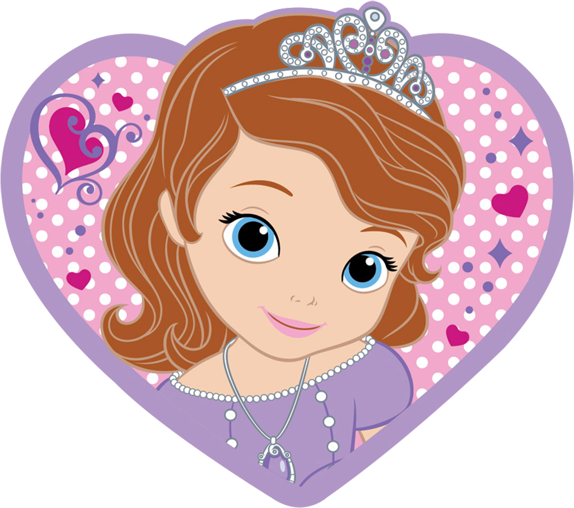 Princess Sofia Heart Frame Illustration PNG