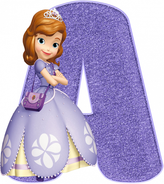 Princess Sofia Letter A Graphic PNG