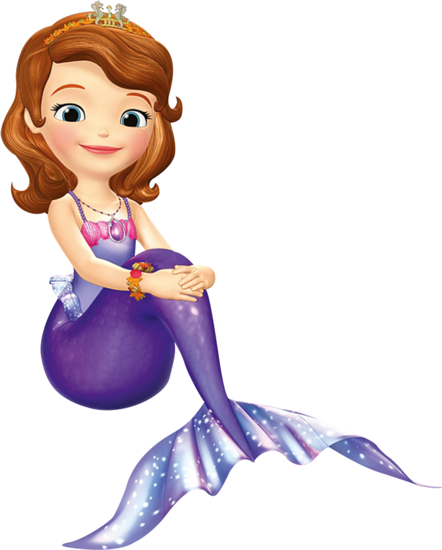 Princess Sofia Mermaid Illustration PNG