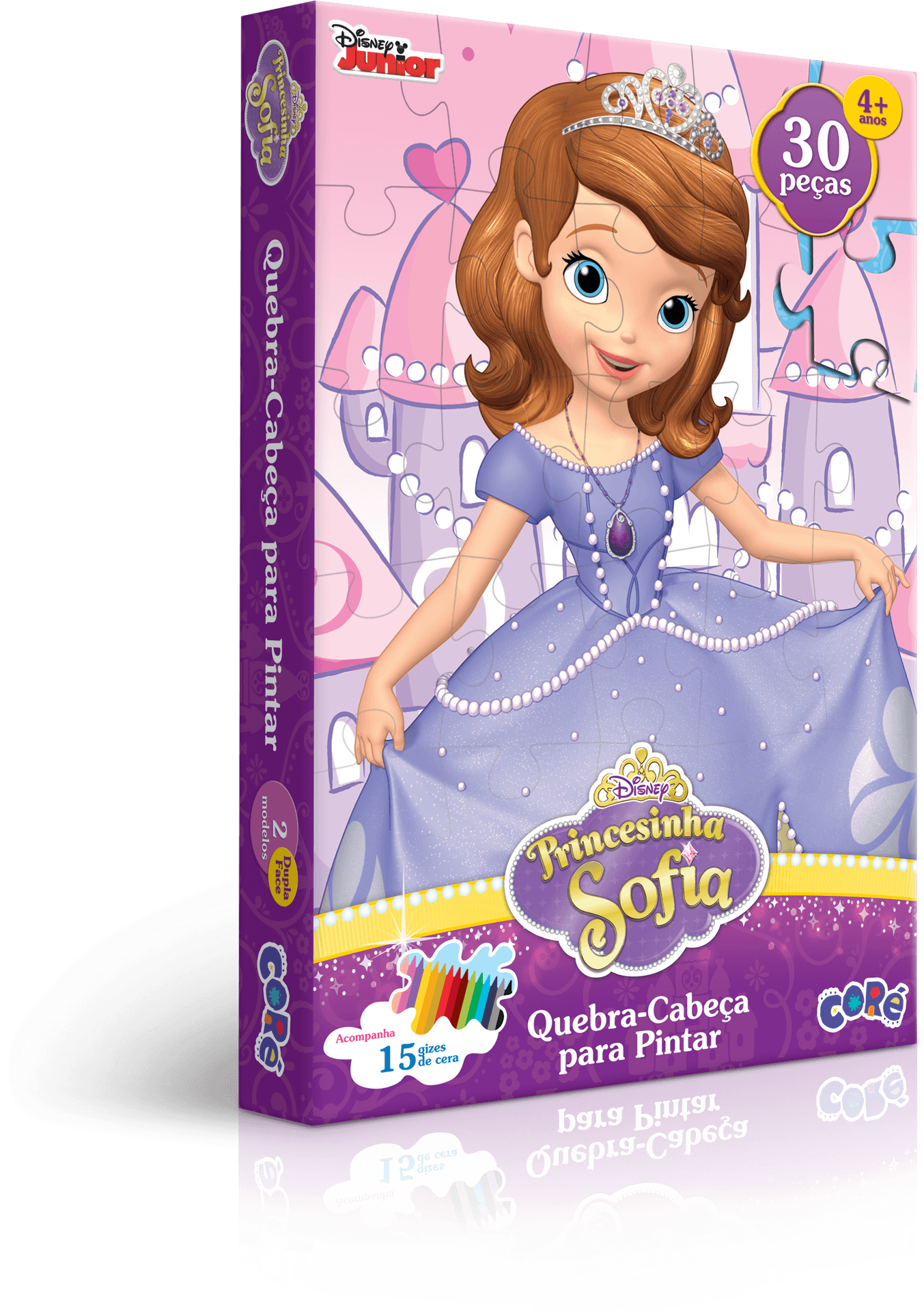 Princess Sofia Puzzle Coloring Box PNG