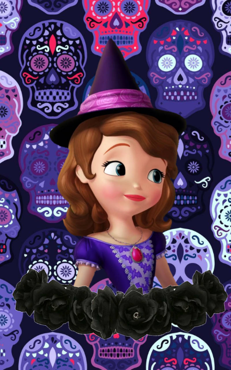 Princess Sofia Skull Art Background