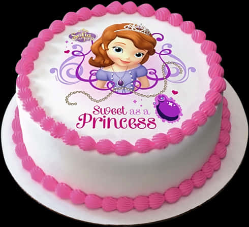 Princess Sofia Themed Birthday Cake PNG