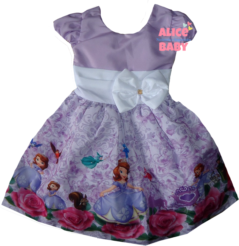 Princess Sofia Themed Toddler Dress PNG