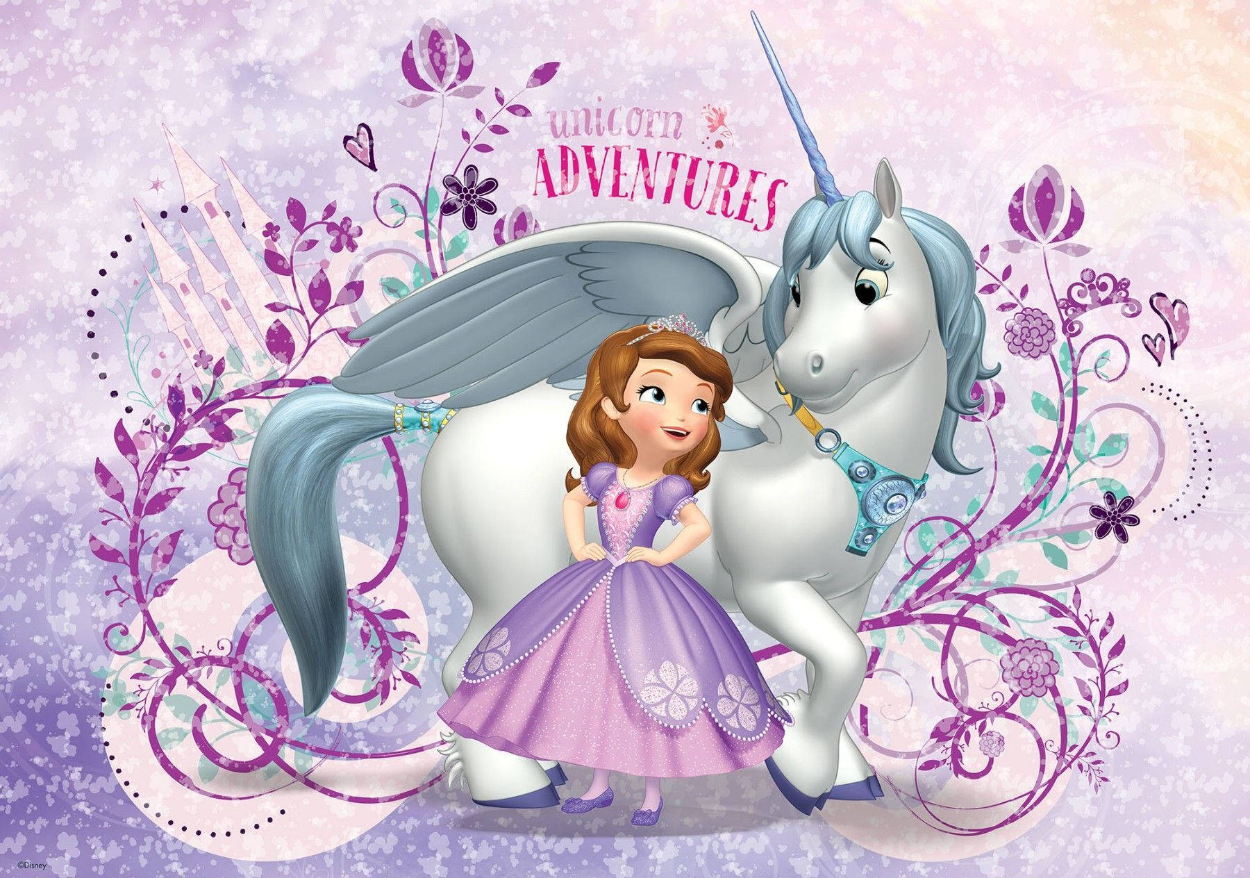 Princess Sofia With Fairy Unicorn Wallpaper