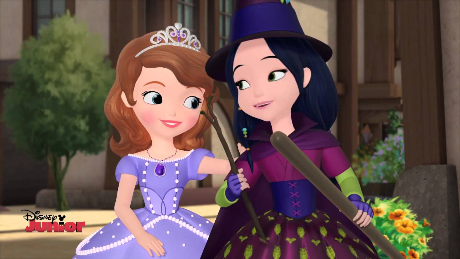 Princess Sofia With Her Witch Friend Wallpaper