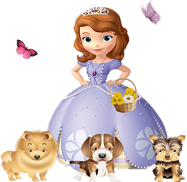 Princess Sofiaand Pets PNG
