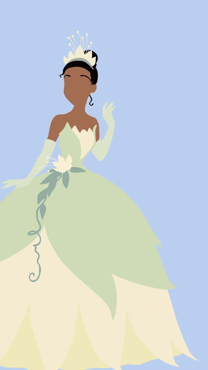 Princess Tiana In Gown Vector Art Wallpaper