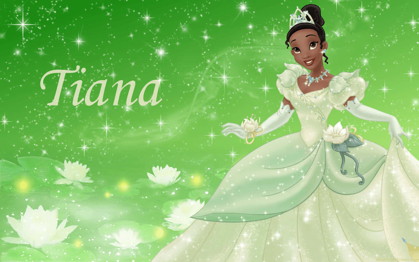 Princess Tiana, queen of the bayou from Disney's The Princess and The Frog Wallpaper