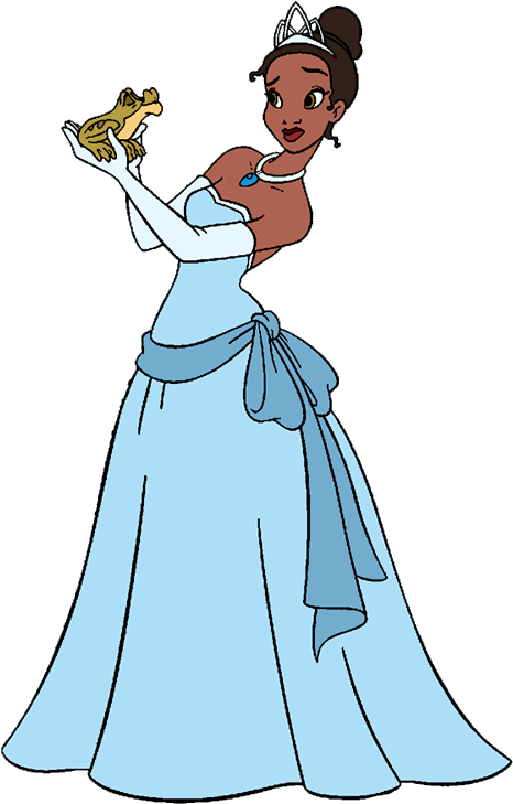 Princess Tiana Holding Frog PNG