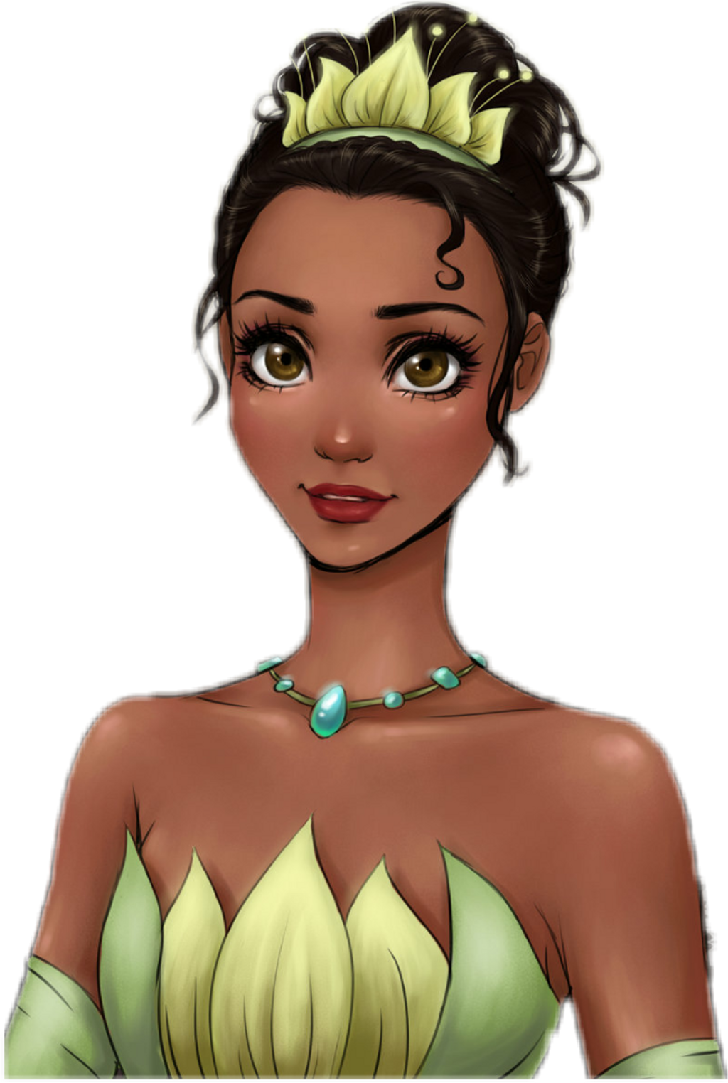 Princess Tiana Portrait PNG