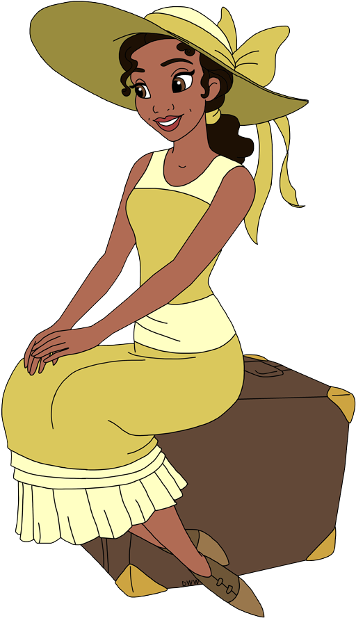 Princess Tiana Yellow Dress PNG