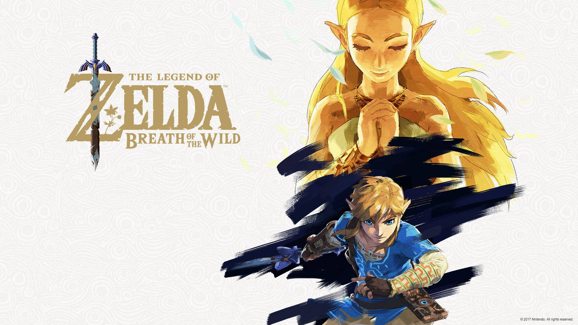 The beauty of Princess Zelda shines through like a radiant painting. Wallpaper
