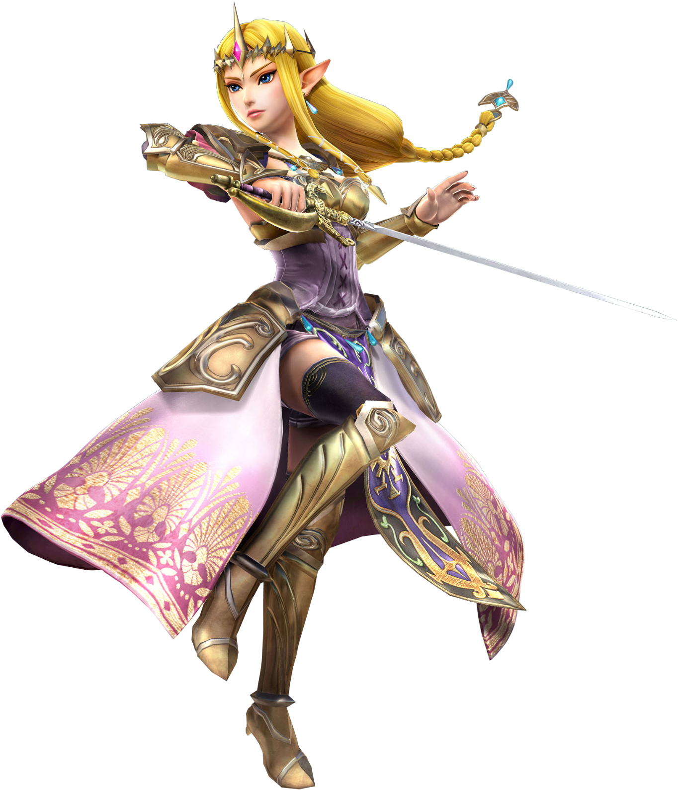 Download Princess Zelda Warrior Stance | Wallpapers.com