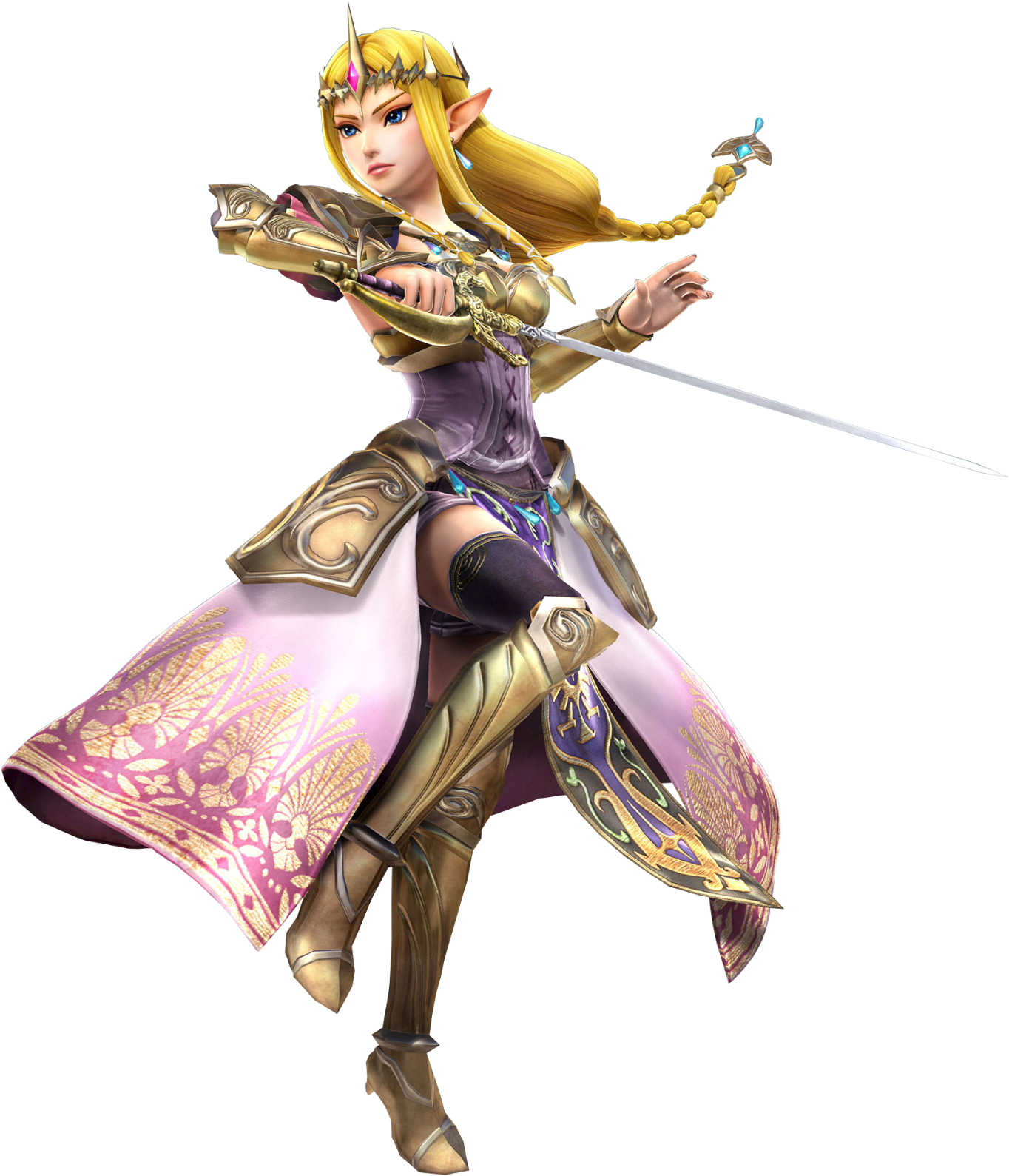 Princess Zelda Warrior Stance PNG