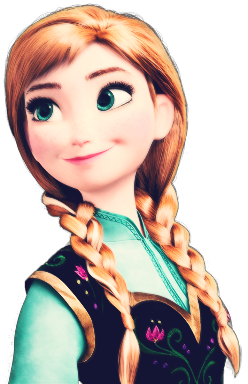 Princess_ Anna_ Frozen_ Character_ Portrait PNG